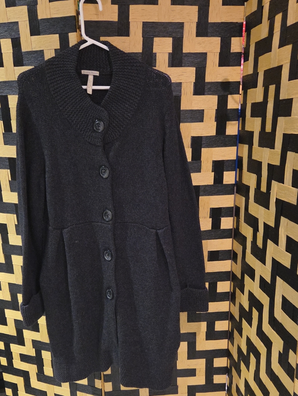 Old Navy Black Long Button Cardigan Sweater